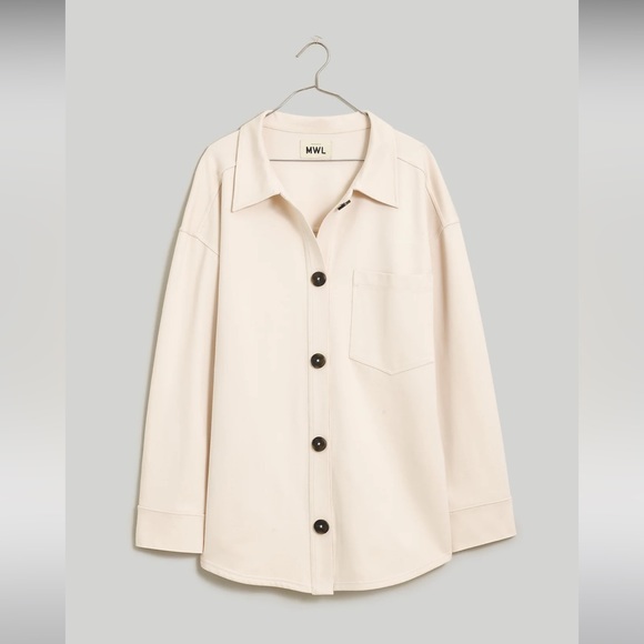 Madewell Ponte Oversized Shirt Jacket Size Small NWT - Picture 6 of 9